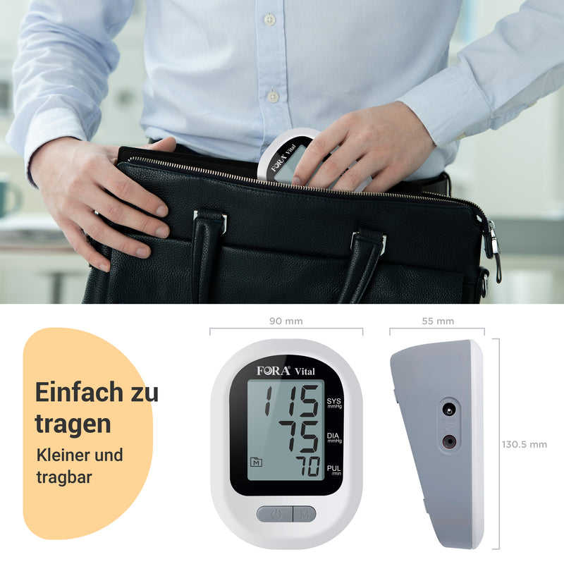 FORA® P31 Oberarm-Blutdruckmessgerät, unregelmäßige Rapid Beat Technologie, 24~43 cm Manschette