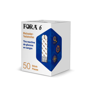 TRIPLE-PACK: FORA 6 Blutzucker-Teststreifen (BG) / 50 Stück + FORA 3-in-1-Teststreifen (BG, HCT, HB) / 25 Stück + FORA 6 β-Keton-Teststreifen (KB) / 10 Stück