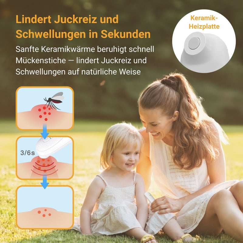 FORA Insektenstichheiler – Elektrischer Stichheiler mit Kindermodus gegen Juckreiz & Schwellung nach Mückenstichen | Für Kinder ab 3 geeignet