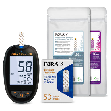 Diabetes-All-in-1 SET: FORA Connect + BG + 1-in-3 + KB