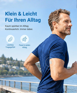 Connect 21 CGM Sensor – Blutzuckermessgerät ohne Stechen | 21 Tage | 8,2% MARD | IP58 wasserbeständig | Bluetooth App | CE 2797 | 1 Sensor mit Applikator