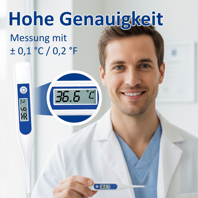 GEON MT-B162 Fieberthermometer digital, ca. 60 Sek., starre Spitze, Blau